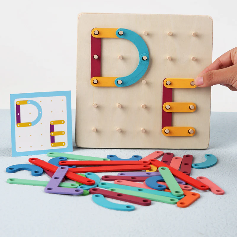 Montessori learning puzzle game made of wood - Image 4
