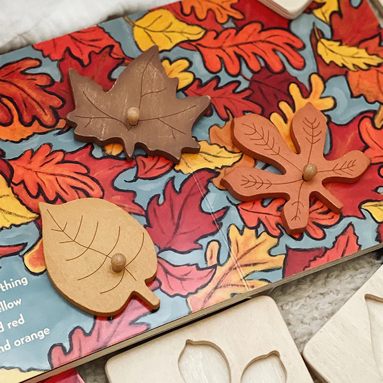 Montessori leaves puzzle made of wood - Image 6