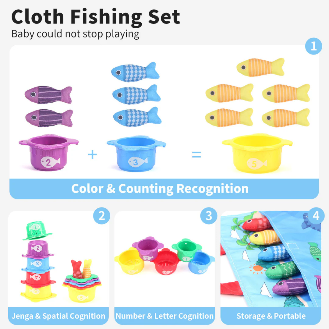Montessori Plush Fishing Bond Toy - Image 3