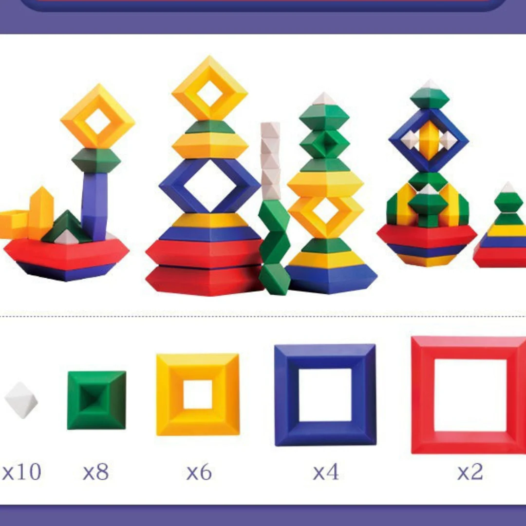 Montessori Pyramid Building Block Toy - Image 7