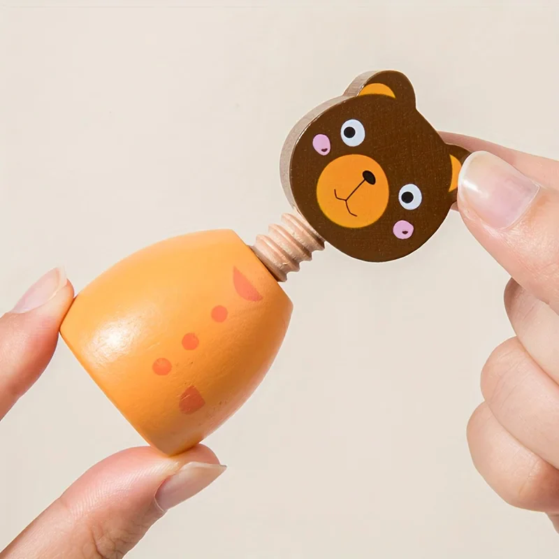 Montessori Screw Figures Game Made of Wood - Image 2