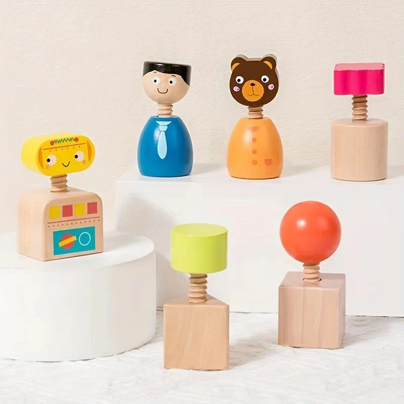 Montessori Screw Figures Game Made of Wood - Image 5