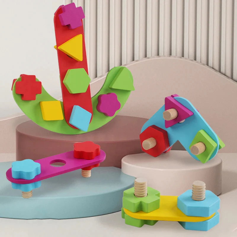 Montessori Screws and Bolts Wooden Toy - Image 6