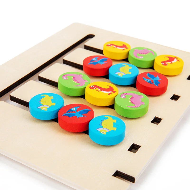 Montessori Shape and Color Learning Game Made of Wood - Image 2