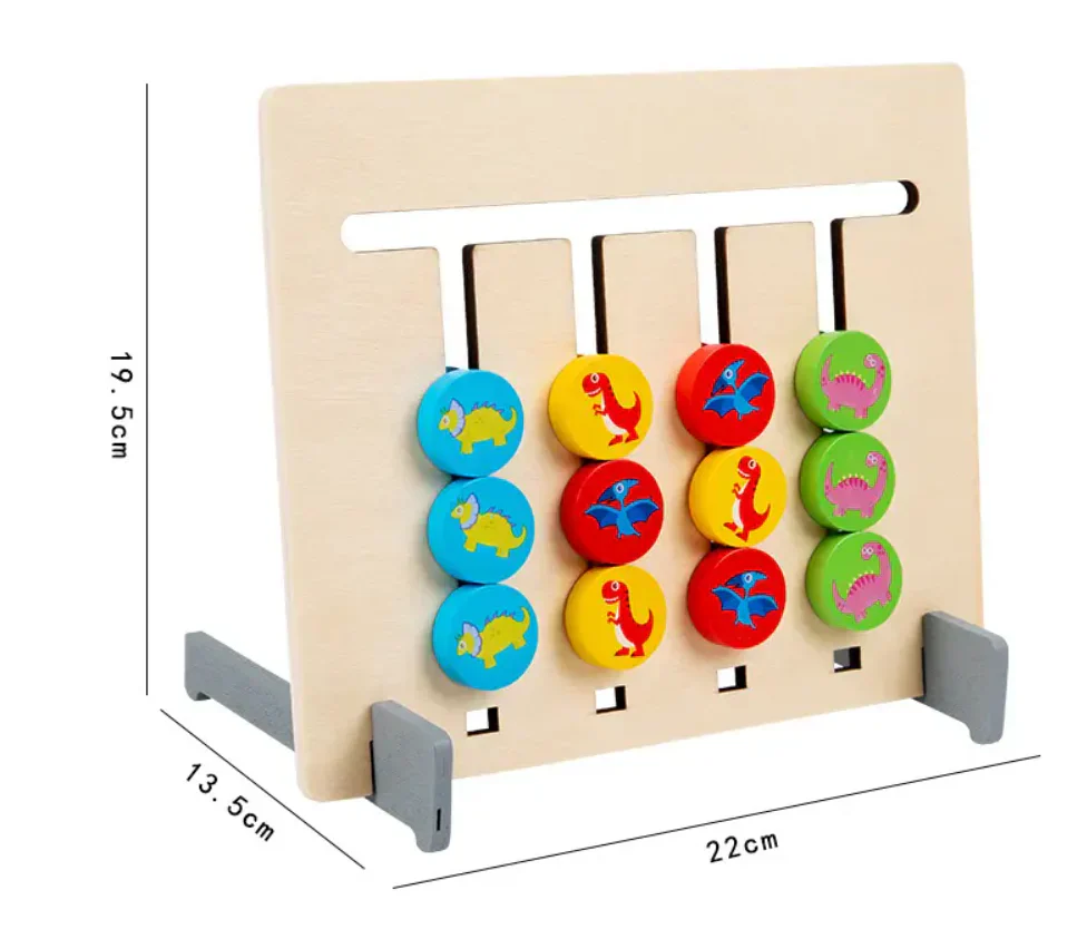 Montessori Shape and Color Learning Game Made of Wood - Image 8