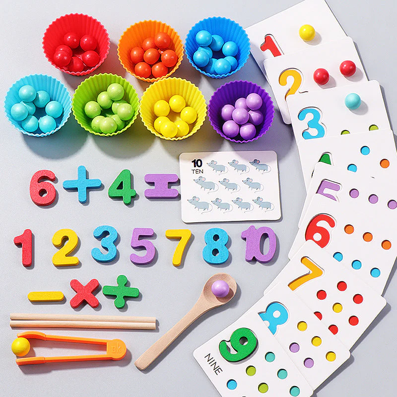 Montessori Wooden Bead Sorting Game - Image 11