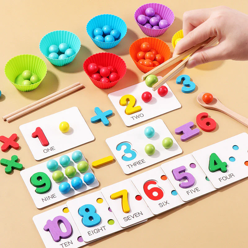 Montessori Wooden Bead Sorting Game - Image 12