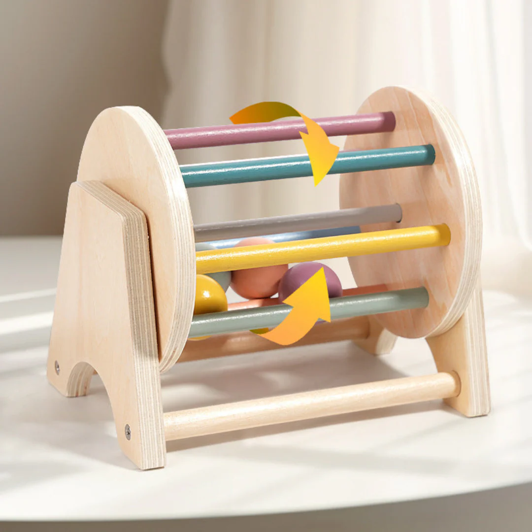 Montessori Wooden Carousel with Balls for Toddlers - Image 4