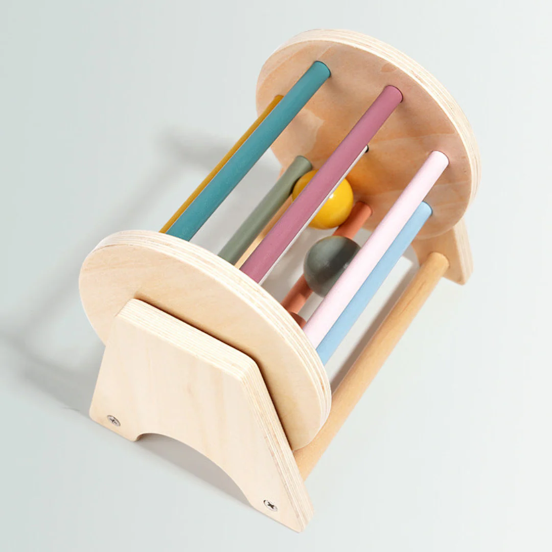 Montessori Wooden Carousel with Balls for Toddlers - Image 9