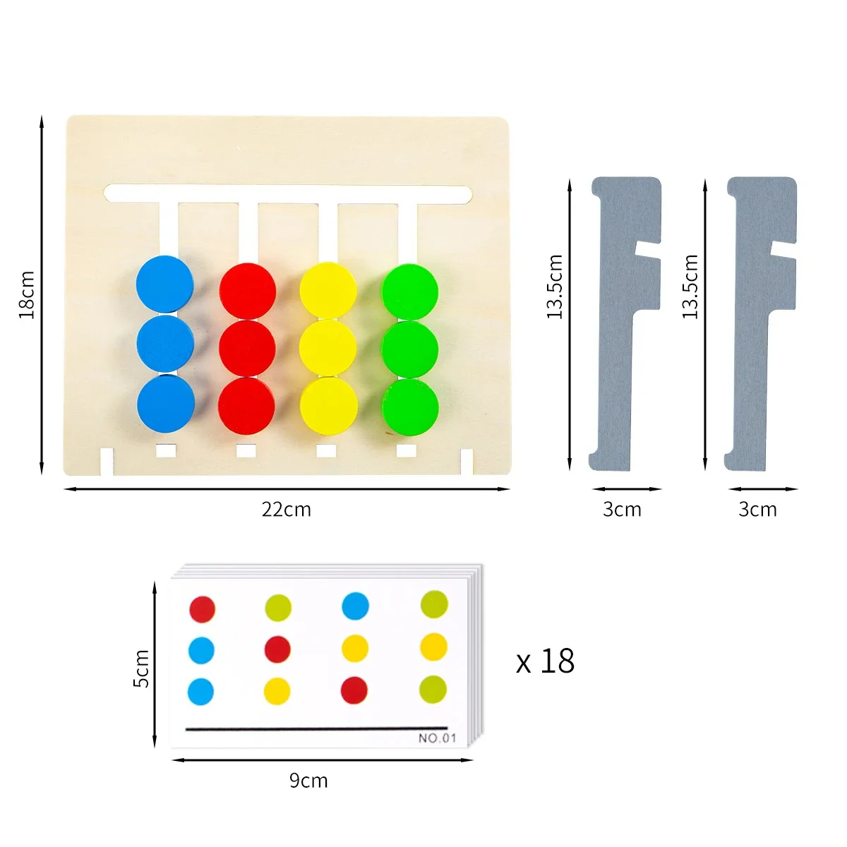 Montessori Wooden Colour Pattern Matching Game - Image 4