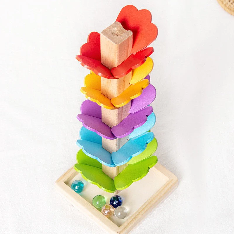 Montessori Wooden Marble Tower - Image 13