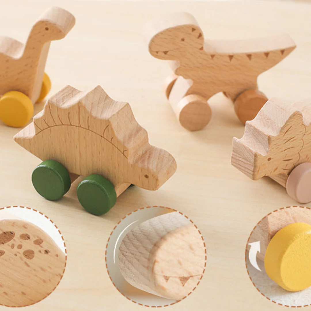 Montessori Wooden Train in Pastel Colors - Image 9