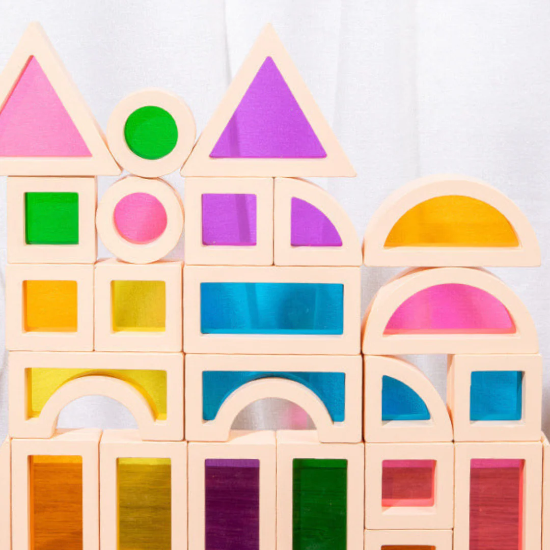 Montessori Wooden Window Building Blocks - Image 4