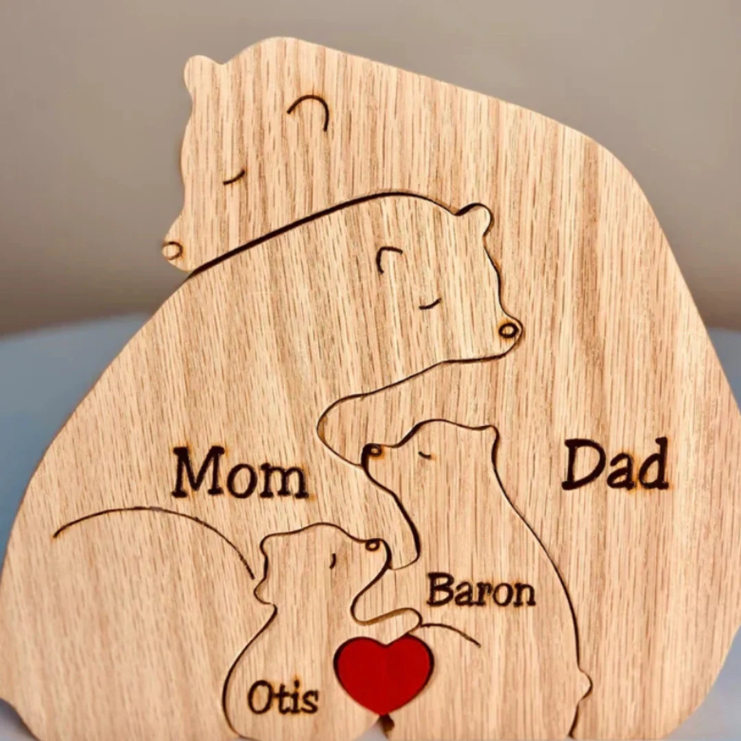 Handcrafted Personalised Bear Family - Image 2
