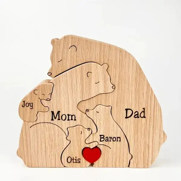 Handcrafted Personalised Bear Family - Image 3