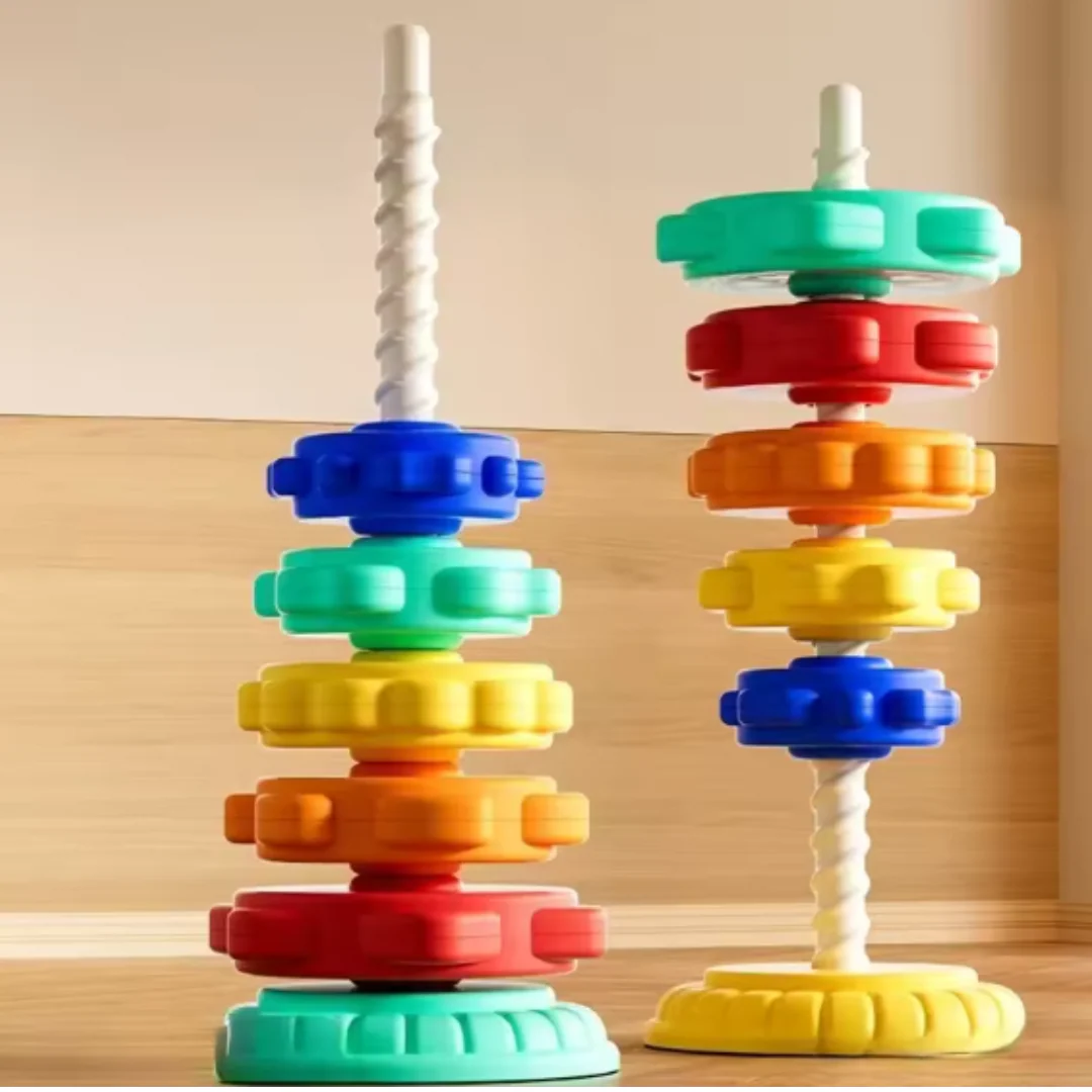 Rainbow spinning and colour tower toy - Image 4