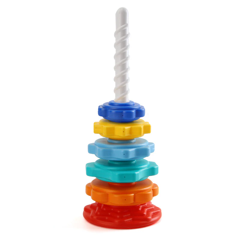 Rainbow spinning and colour tower toy - Image 5