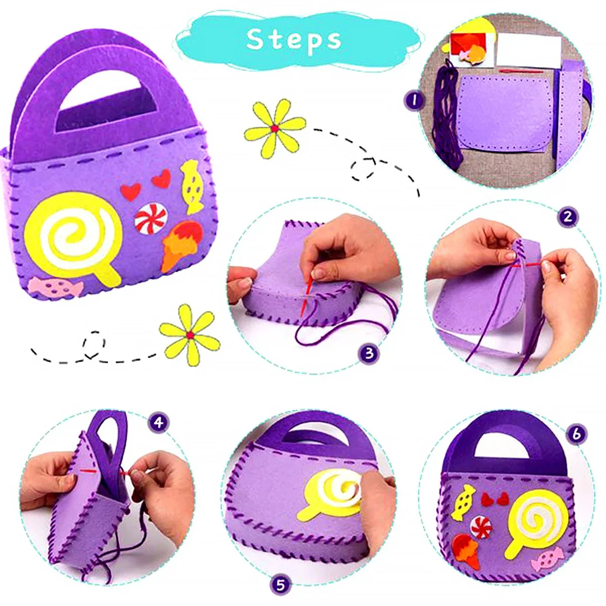 Safe DIY Felt Bag Sewing Set - Image 5