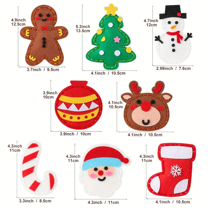 Safe DIY Felt Christmas Sewing Set - Image 5