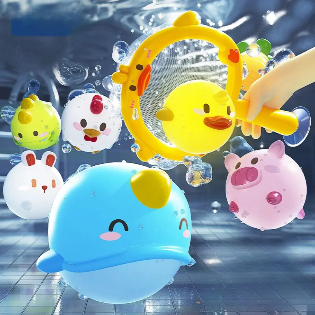 Self-Luminous Bath Toy with Landing Net - Image 9