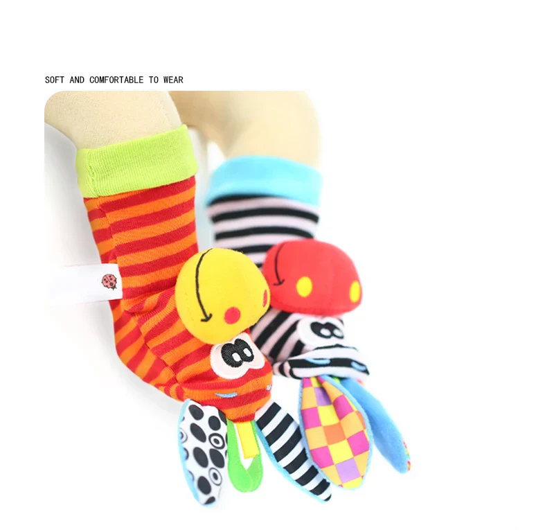 Sensory Baby Plush Socks and Wristband - Image 3