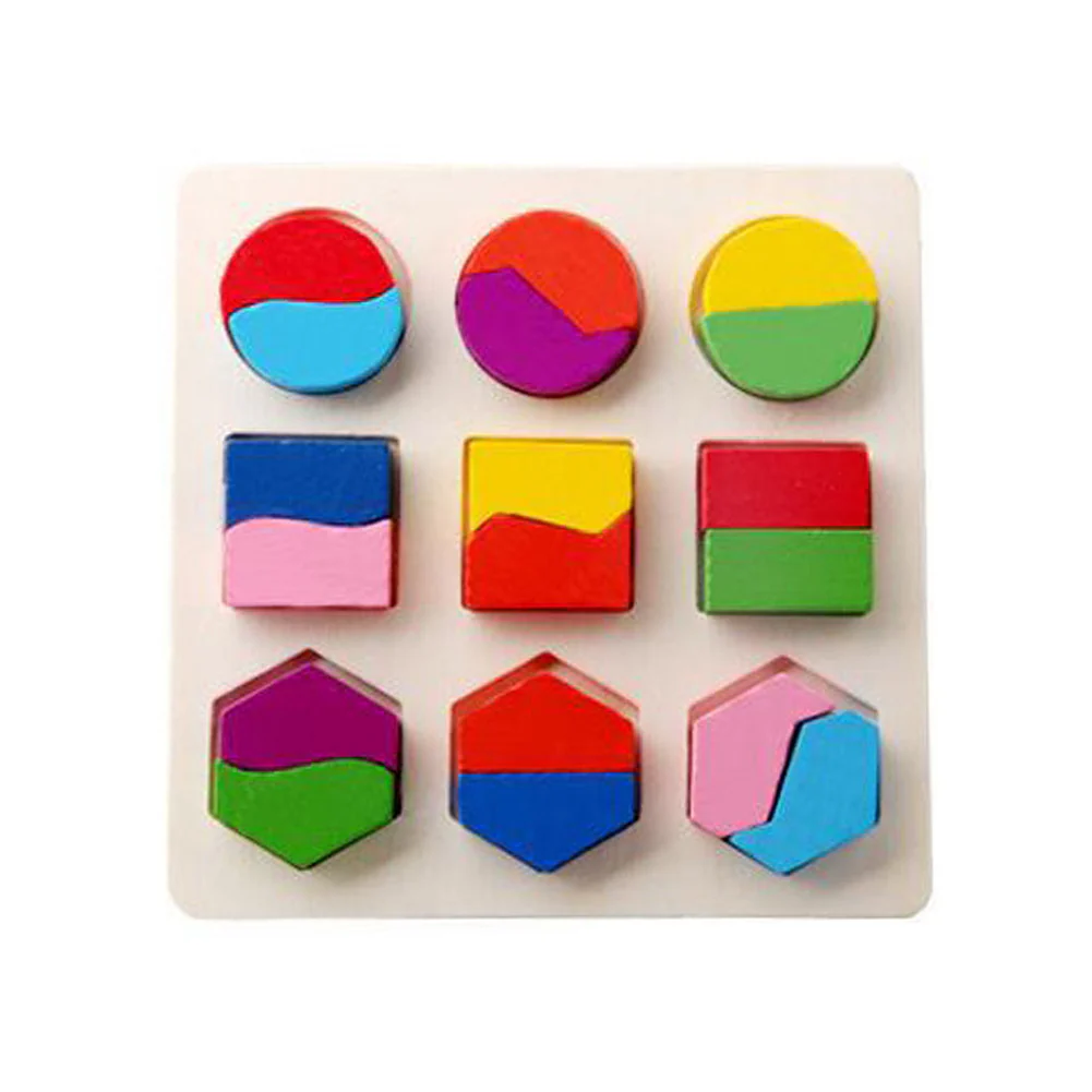 Simple Montessori Shapes and Colors Wooden Puzzle for Toddlers - Image 7