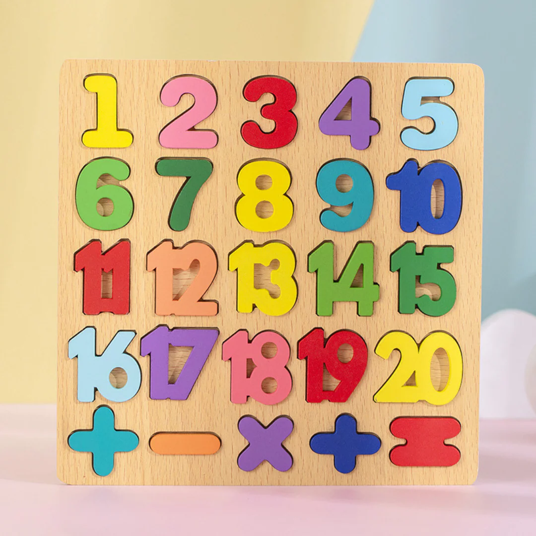 Simple Wooden Shapes, Numbers, and Letters Puzzle - Image 8