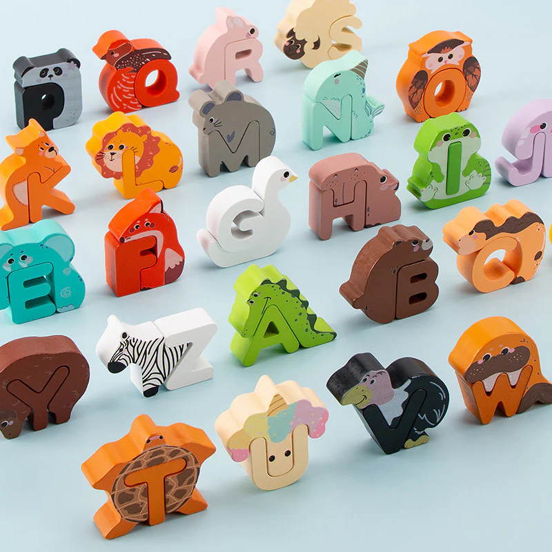 Wooden animal alphabet puzzle - A to Z learning toy for kids - Image 8