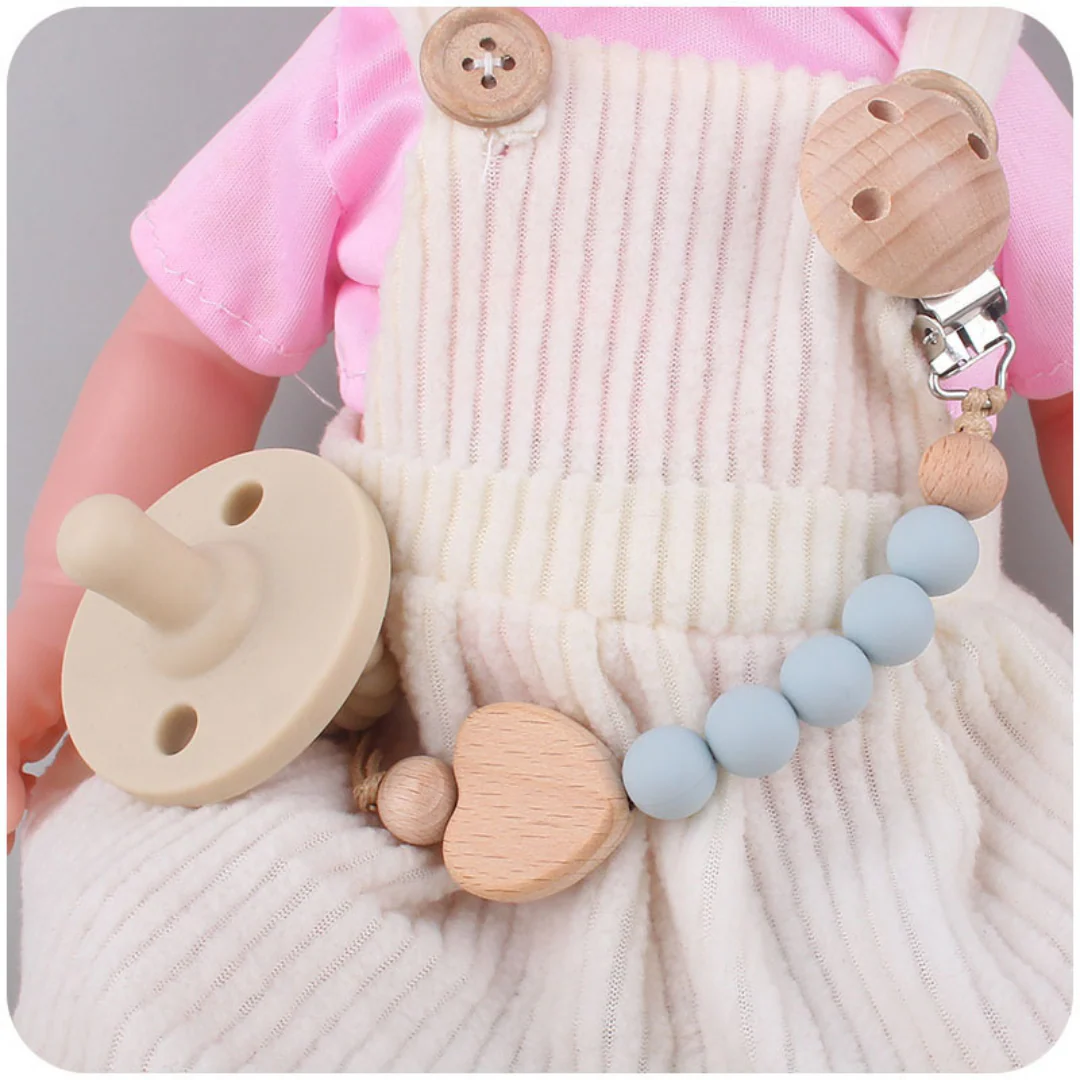 Wooden Baby Pacifier Chain