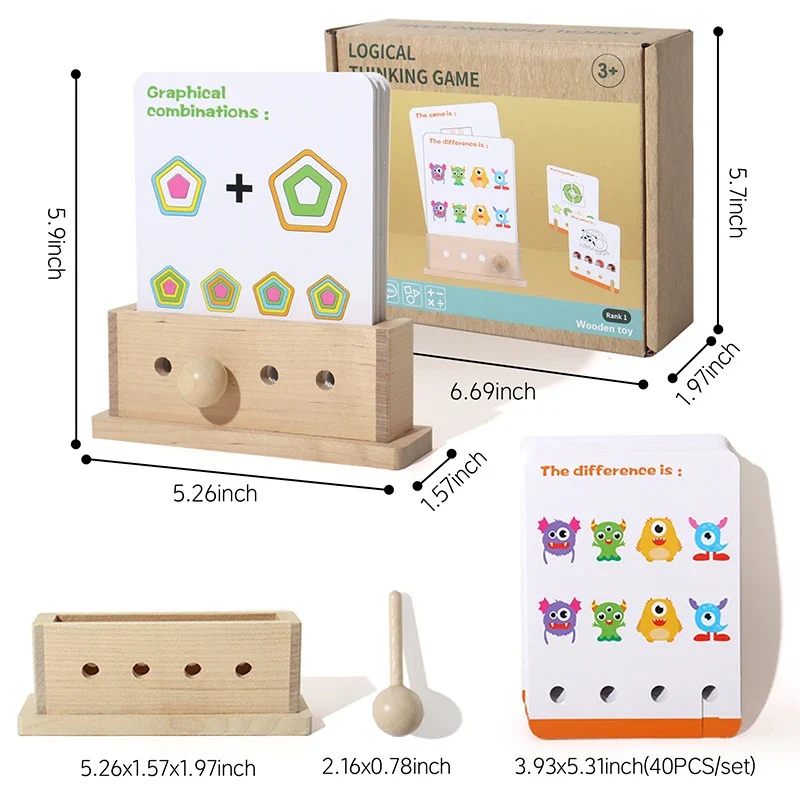 Wooden Logic Educational Unlocking Game for Kids - Preschool Skill Developement - Image 2